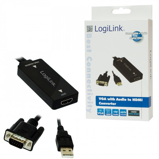 VGA with Audio to HDMI Converter