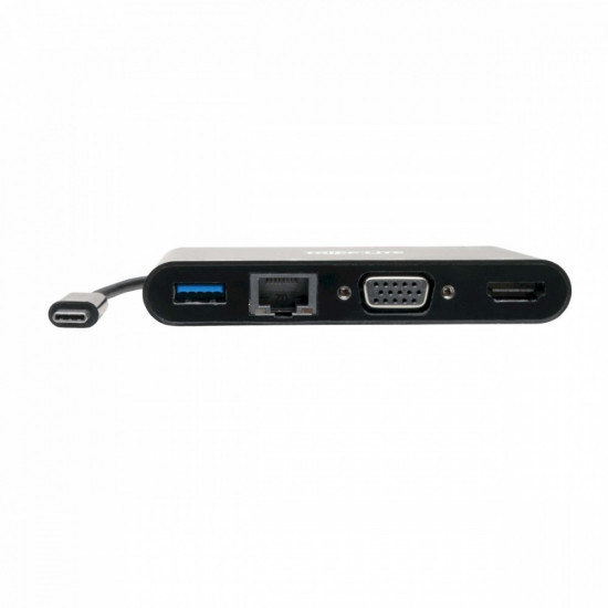 USB-C Multiport Adapter - 4K HDMI, VGA, USB-A, GbE, HDCP, Black U444-06N-HV4GU