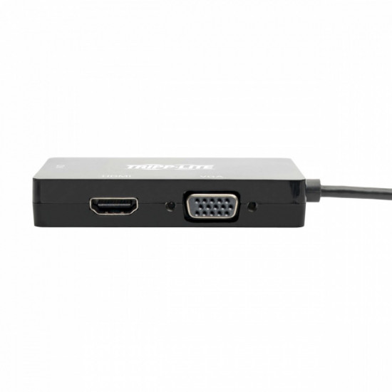 USB-C Multiport Adapter (M/3xF) - 4K HDMI, DVI, VGA, HDCP, Black U444-06N-HDV4KB