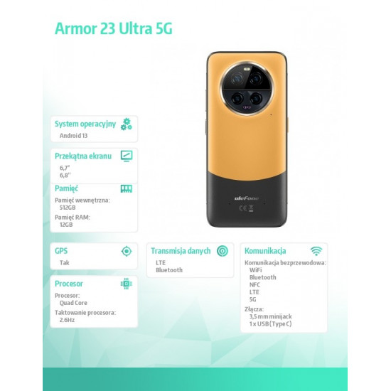 Smartphone Armor 23 Ultra 5G 12/512GB umbra orange