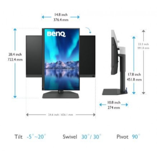 Monitor 27 inches SW272Q 2K LED 5ms/IPS/60HZ/FOTO