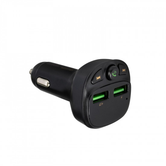 Transmiter FM Bluetooth + car charger 17W black