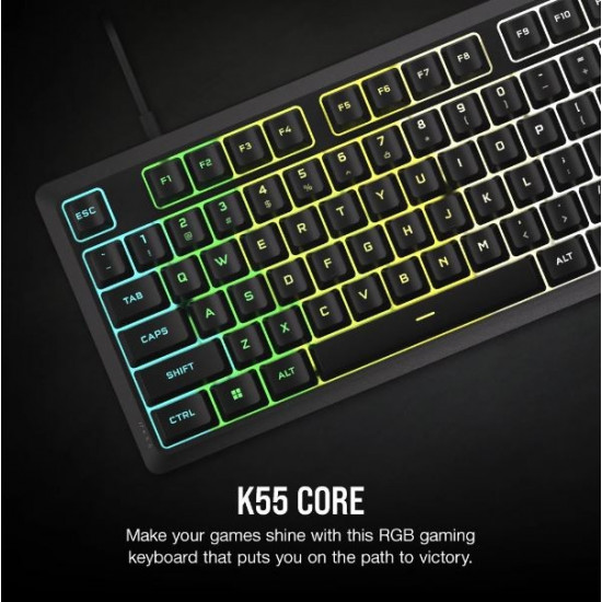 K55 Core RGB black mechanical keyboard