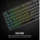 K55 Core RGB black mechanical keyboard