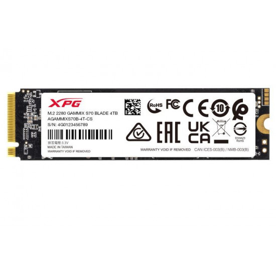 Dysk SSD XPG GAMMIX S70 BLADE 8000GB PCIe 4x4 7.3/6.3MB/s