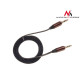 Cable 3.5mm jack, flat 1m, metal plug, black Maclean MCTV-694 B