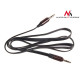 Cable 3.5mm jack, flat 1m, metal plug, black Maclean MCTV-694 B