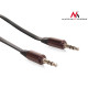 Cable 3.5mm jack, flat 1m, metal plug, black Maclean MCTV-694 B