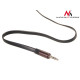 Cable 3.5mm jack, flat 1m, metal plug, black Maclean MCTV-694 B