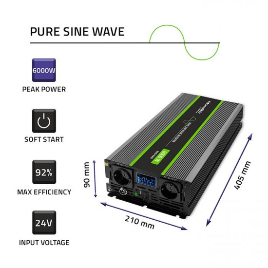Pure Sine Wave Inverter 3000W,6000W,24V to 230V