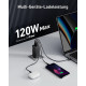 GaN 737 III 2xUSB-C 100 W USB-A 22.5W black