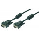 VGA connection cable 2x male, black, 15m