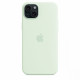 Silicone Case with MagSafe for iPhone 15 Plus - Soft Mint