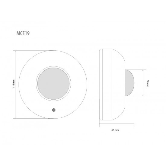 The motion sensor pir MCE19 ceiling Maclean