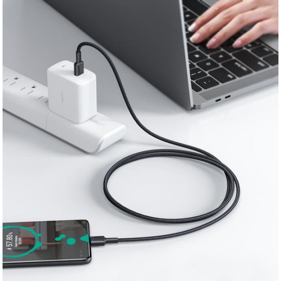 AUKEY CB-CD45 Quick Cha rge USB C - USB C 0,9m