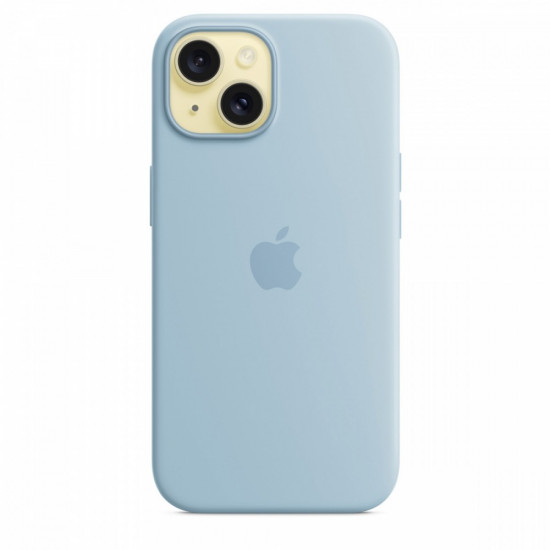 Silicone Case with MagSafe for iPhone 15 - Light Blue