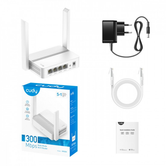 WR300 router WiFi N300 4xLAN 1xWAN