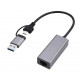 USB 3.1 + type-C Gigabi t network adapter