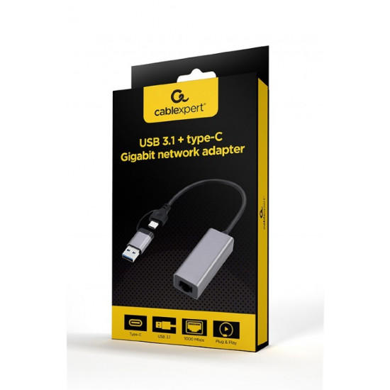 USB 3.1 + type-C Gigabi t network adapter