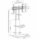 Slim TV Floor Stand Wit h Shelf MC-865