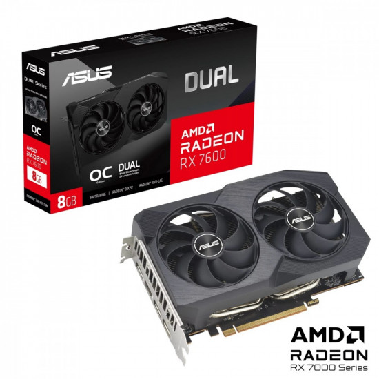 Graphic card Radeon RX 7600 V2 Dual OC 8GB GDDR6 128bit 3DP/HDMI