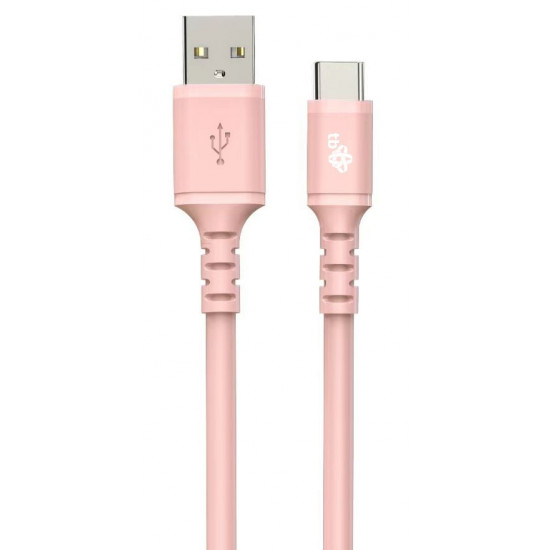 Cable USB - USB C 1 m silicon pink