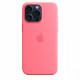 Silicone Case with MagSafe for iPhone 15 Pro Max - Pink