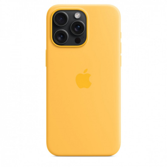 Silicone Case with MagSafe for iPhone 15 Pro Max - Sunshine