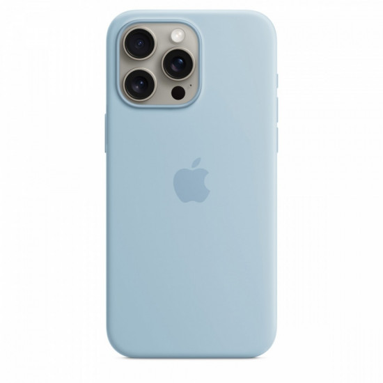 Silicone Case with MagSafe for iPhone 15 Pro Max - Light Blue