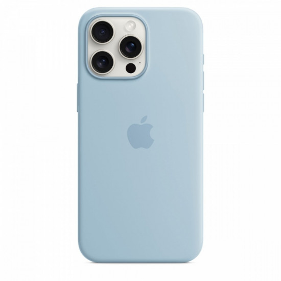 Silicone Case with MagSafe for iPhone 15 Pro Max - Light Blue