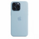 Silicone Case with MagSafe for iPhone 15 Pro Max - Light Blue