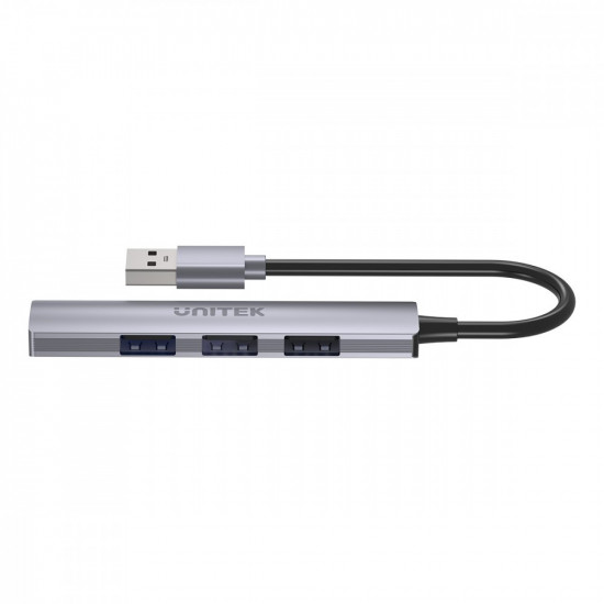 HUB USB-A 3x USB-A 2.0 1x USB-A 5 Gbps Alu