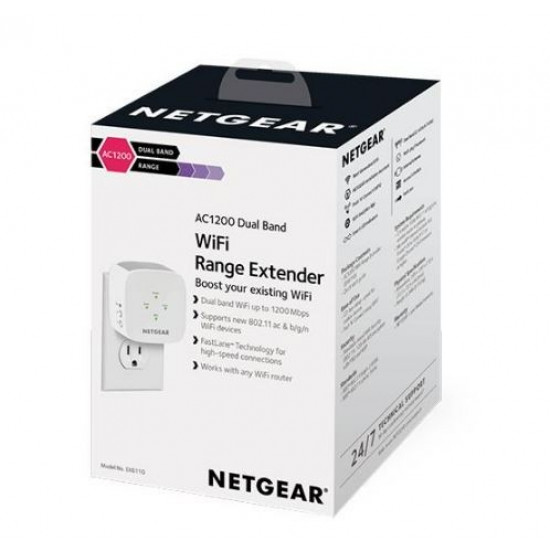 EX6110 AC1200 Wall Plug WiFi Extender