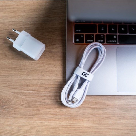 Kabel PowerStream USB-C do Lightning 1m MFI, PD, bia y