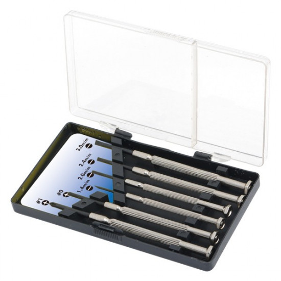 Set of six small screwdrivers