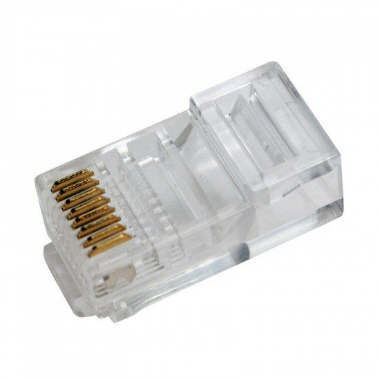 RJ45 modular plug 8P8C unshielded, for flat cable