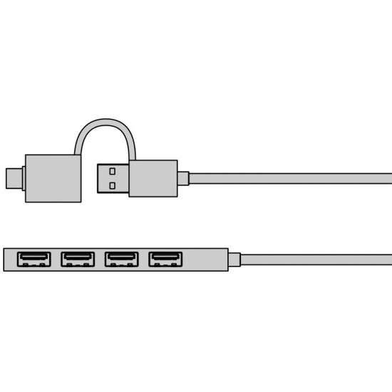 ICY BOX IB-HUB1424-C3 4-Port USB TYPE-A