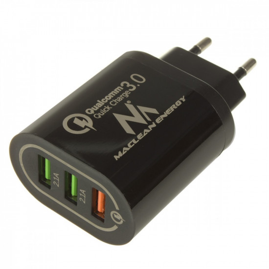 Universal 3xUSB quick charger Maclean MCE479B