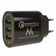 Universal 3xUSB quick charger Maclean MCE479B