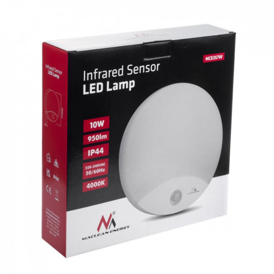 Wall LED lamp IR motion sensor Maclean MCE357W