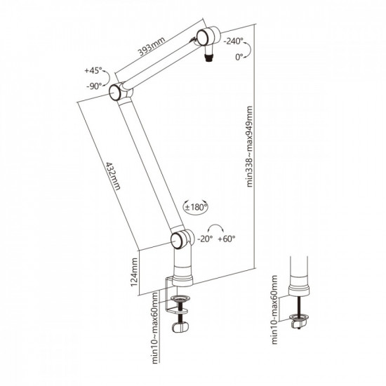 Professional microphone stand Maclean MC-898