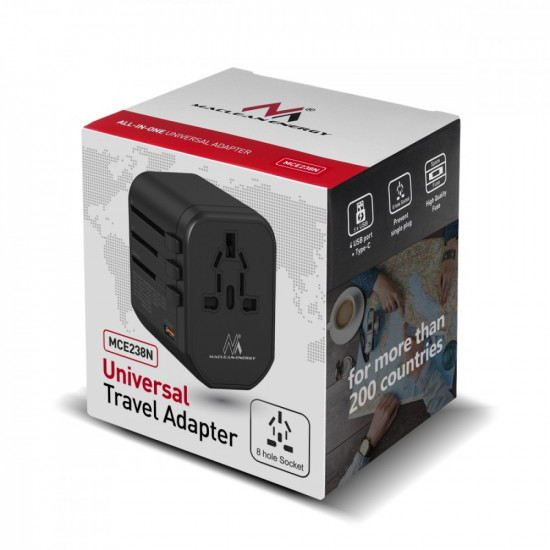 Travel adapter socket MCE238N EU US AUS UK