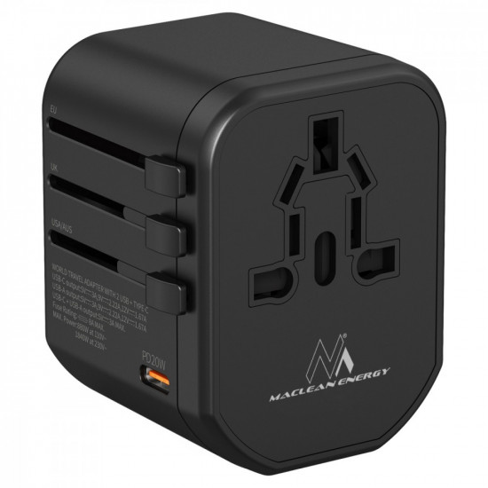 Travel adapter socket MCE238N EU US AUS UK