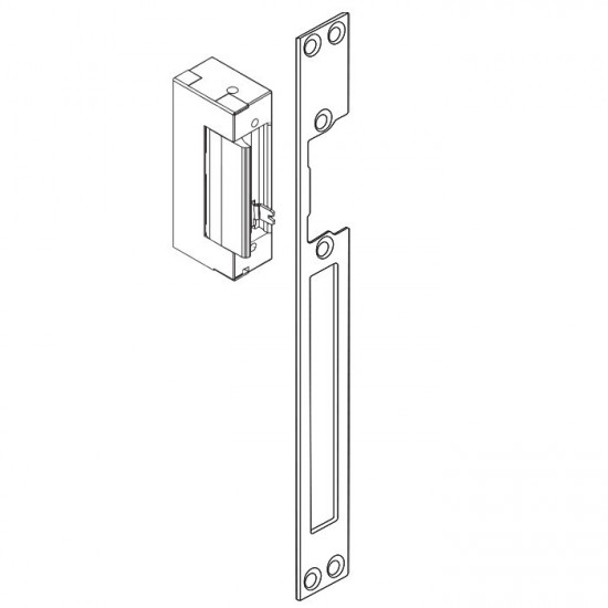 Double-sided straight plate for electric door