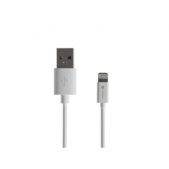 LIGHTNING(M)- USB-A(M) CABLE 1M WHITE MFI PRAT
