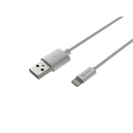 LIGHTNING(M)- USB-A(M) CABLE 1M WHITE MFI PRAT