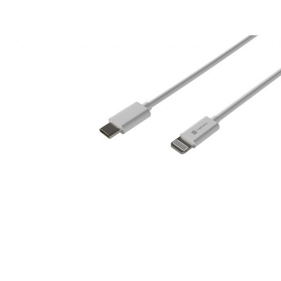 LIGHTNING(M)- USB-C(M) CABLE 2M WHITE MFI PRAT