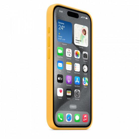 Silicone Case with MagSafe for iPhone 15 Pro - Sunshine