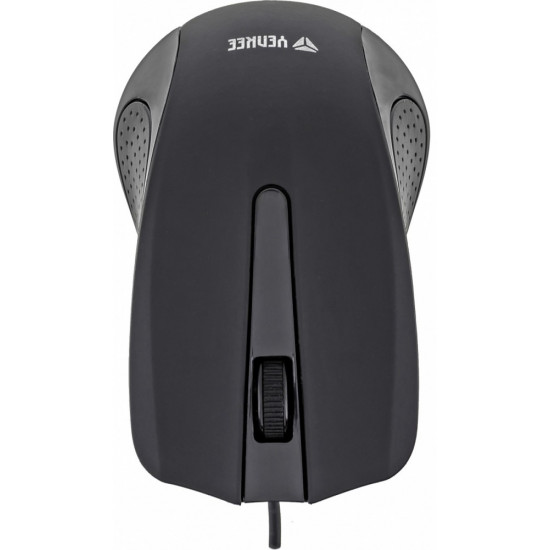 USB wired mouse, 3 buttons, rubberized surface, 1000DPI