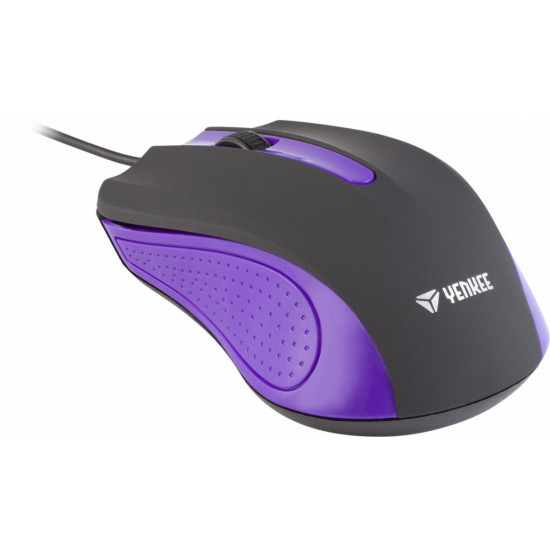 USB wired mouse, 3 buttons, rubberized surface